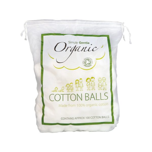 Organiczne waciki w kulkach, 100 szt. Simply Gentle