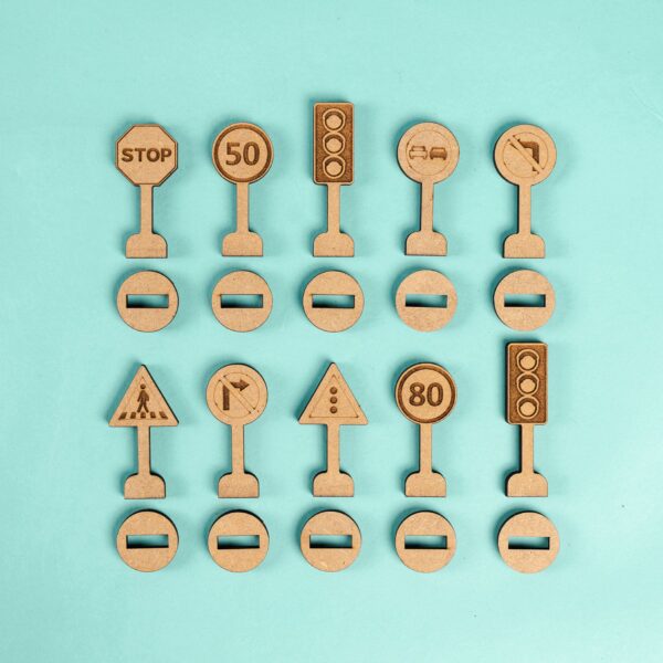 Figurki do kolorowania Traffic & Road Signs (Znaki Drogowe) - CRATEIT Town - obrazek 3