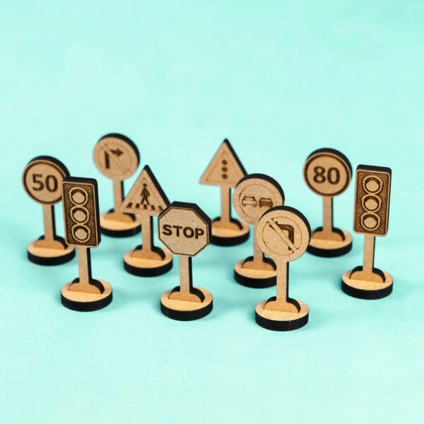 Figurki do kolorowania Traffic & Road Signs (Znaki Drogowe) - CRATEIT Town - obrazek 4