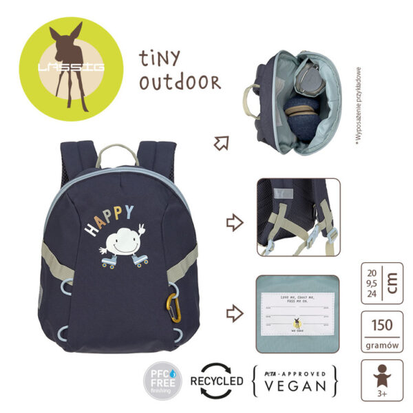 Plecak mini Tiny Outdoor Cloud dark blue Lassig - obrazek 4