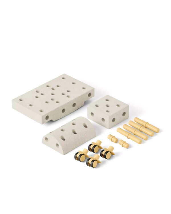 Kreatywne klocki rozwijające motorykę dużą, Sand Grey / Honey Yellow MODU Curiosity set