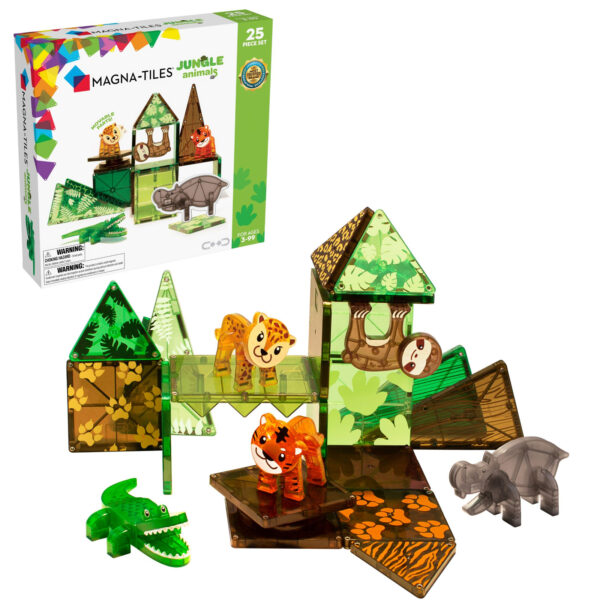 Klocki Magnetyczne Jungle Animals 25 el. MAGNA-TILES®