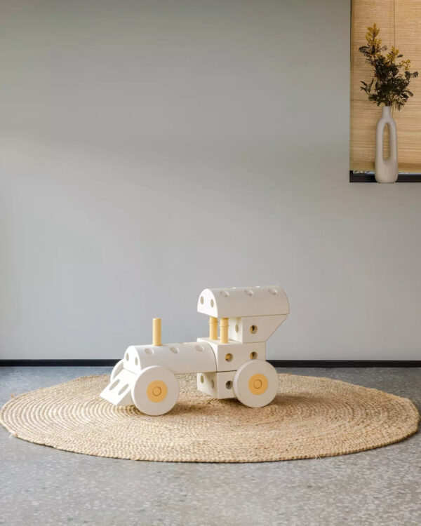 Kreatywne klocki rozwijające motorykę dużą, Sand Grey / Honey Yellow MODU Dreamer set - obrazek 4