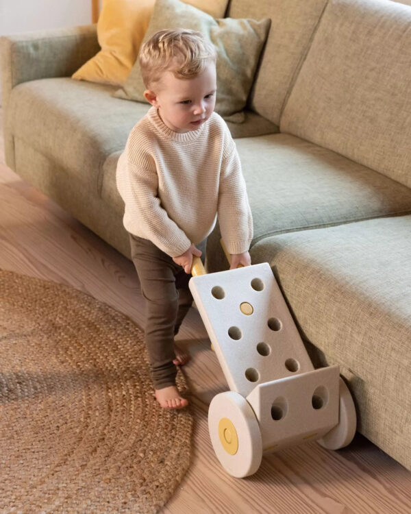 Kreatywne klocki rozwijające motorykę dużą, Sand Grey / Honey Yellow MODU Dreamer set - obrazek 9