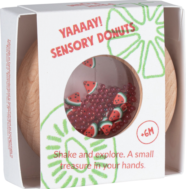 Drewniana grzechotka sensoryczna ARBUZ Petit Boum - obrazek 5