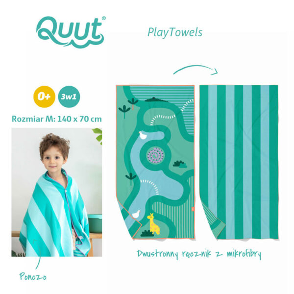 Dwustronny ręcznik plażowy PlayTowels M (140 x 70cm) Safari QUUT - obrazek 4