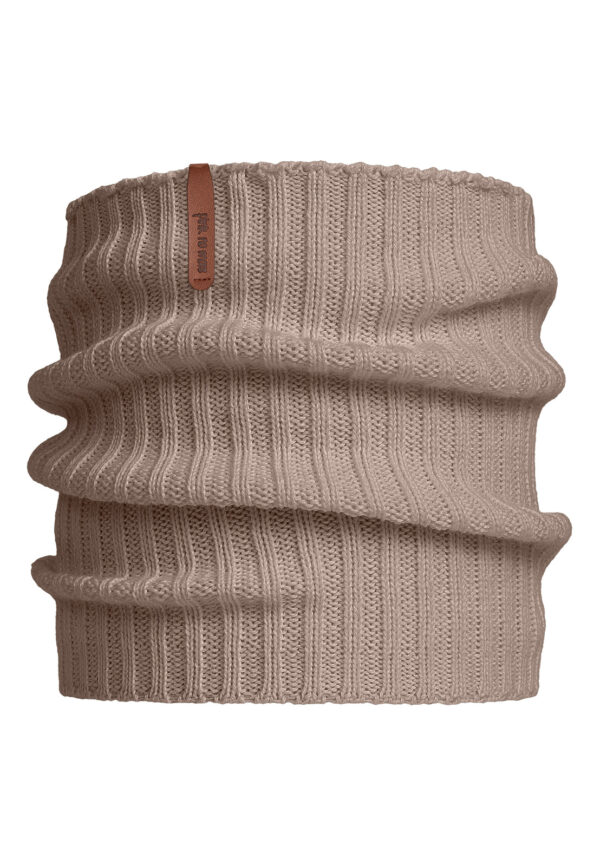 KOMIN Z WEŁNY MERINO Mokka Pink no More