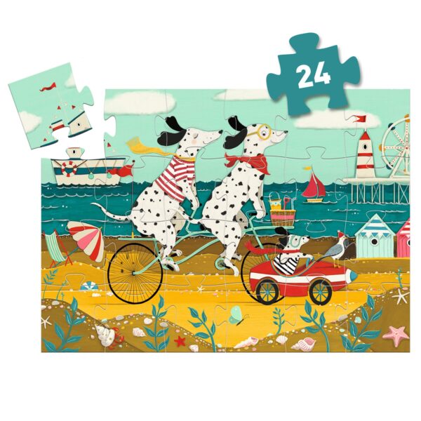 Puzzle tekturowe DALMATYŃCZYK OILLE 24 el. DJECO - obrazek 2