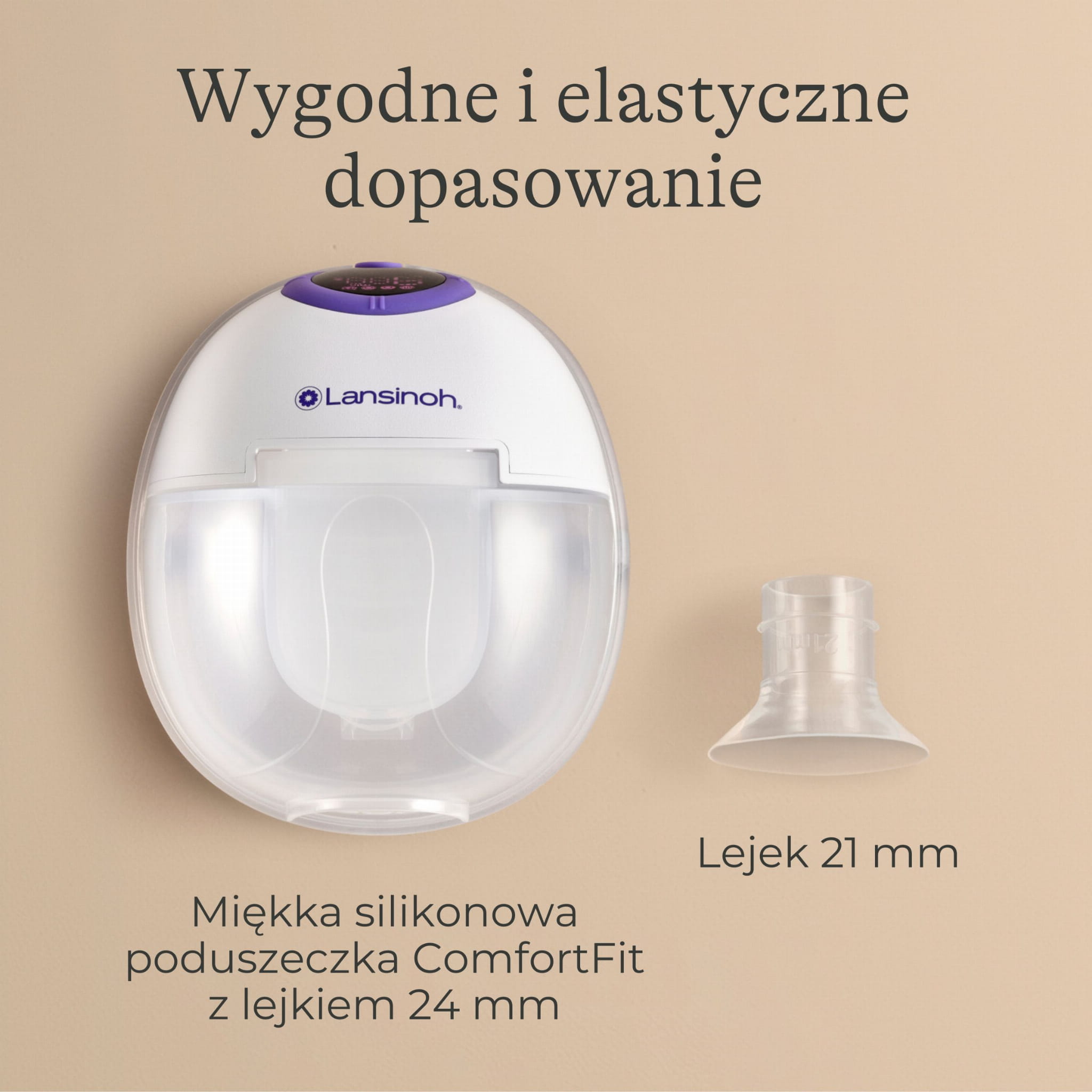 Laktator podwójny bezprzewodowy Hands-free LANSINOH - obrazek 4