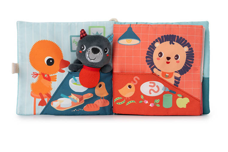 Książeczka aktywizująca z mini-przytulanką Smacznego! Wilk Louis 12 m+ LILLIPUTIENS - obrazek 3