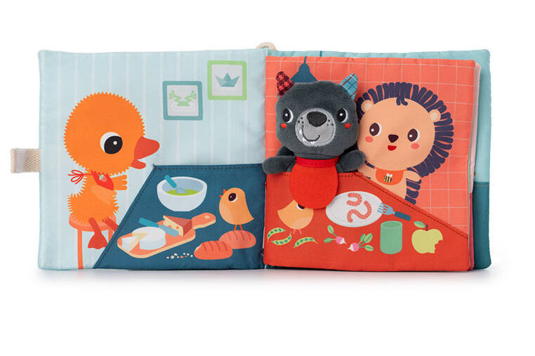 Książeczka aktywizująca z mini-przytulanką Smacznego! Wilk Louis 12 m+ LILLIPUTIENS - obrazek 4