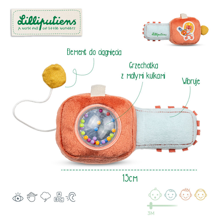 Grzechotka piła Lew Jack 3 m+ Lilliputiens - obrazek 4