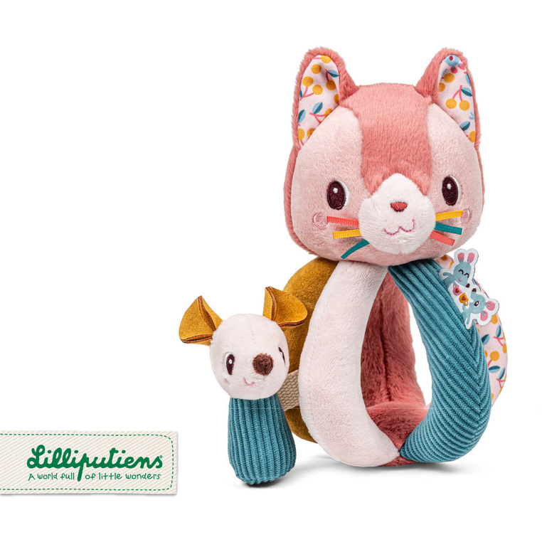 Grzechotka z uchwytami Kotka Jeanne 6 m+ Lilliputiens