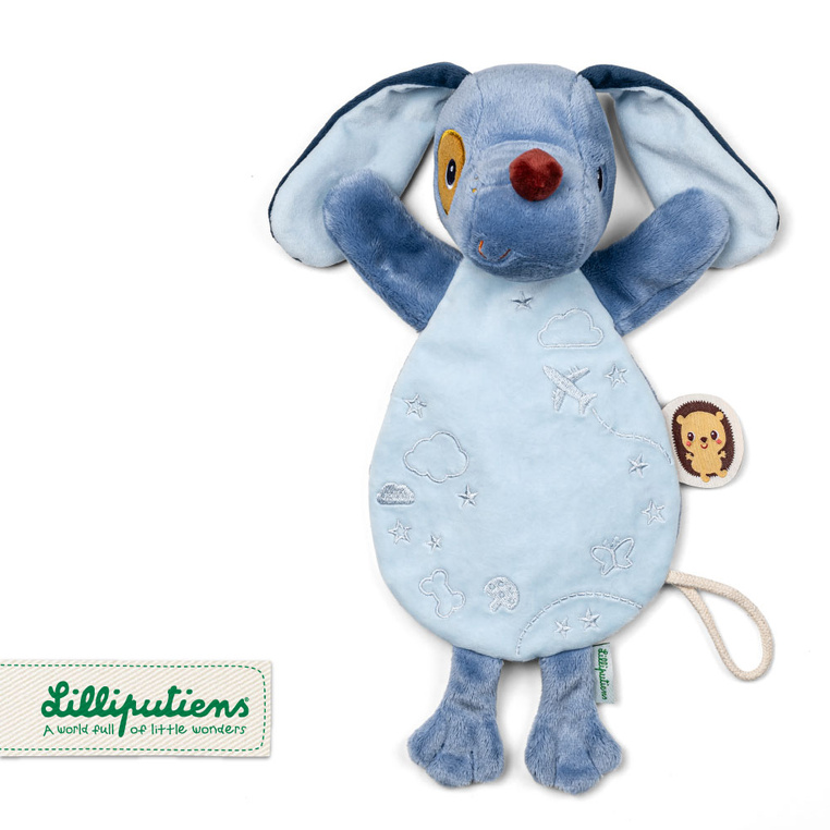 Przytulanka komforter pacynka świecąca w ciemności Piesek Jules 0 m+ Lilliputiens