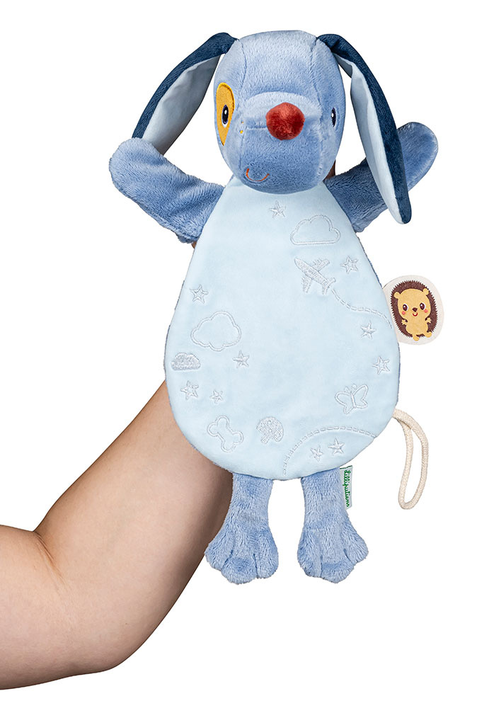 Przytulanka komforter pacynka świecąca w ciemności Piesek Jules 0 m+ Lilliputiens - obrazek 3