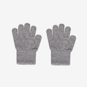 Rękawiczki wełniane na palce szary melanż
