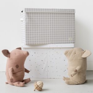 Pudełko Zamykane Recycled Gingham Beige 3 Sprouts