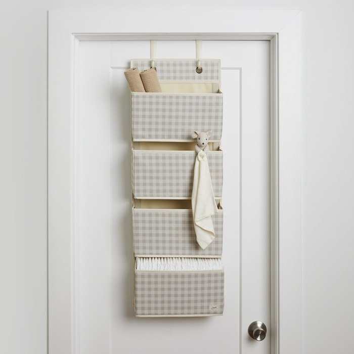 Organizer Na Drzwi Wiszący Gingham Beige 3 Sprouts - obrazek 4