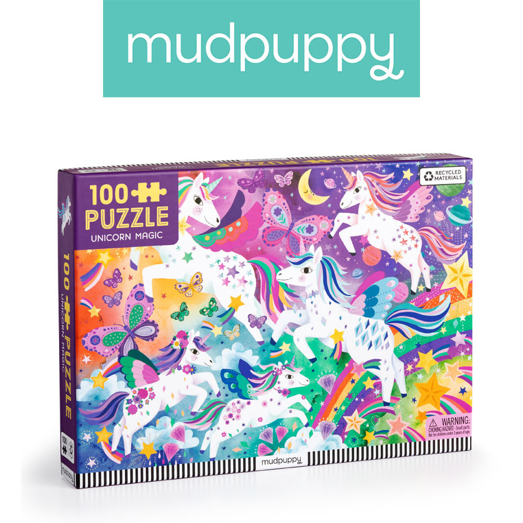 Puzzle Magiczne jednorożce 100 elementów 5+ Mudpuppy