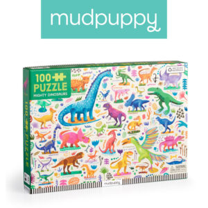 Puzzle Potężne dinozaury 100 elementów 5+ Mudpuppy