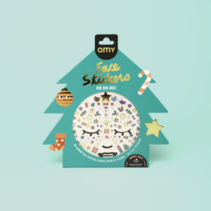 NAKLEJKI DO TWARZY DLA DZIECI CHRISTMAS EDITION - 85 SZTUK OMY