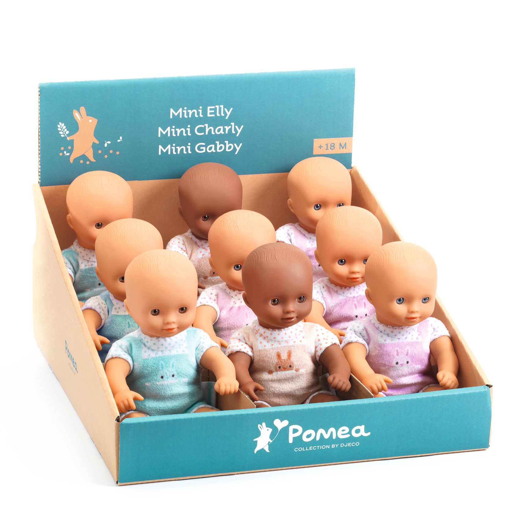 Lalki MINI POMEA Elly, Charly i Gabby Djeco