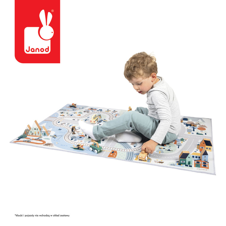 Mata do zabawy z drogą Góry Cross Roads 2+ Janod - obrazek 4
