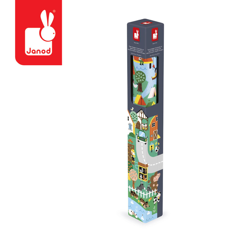 Mata do zabawy z drogą Wieś Cross Roads 2+ Janod - obrazek 5