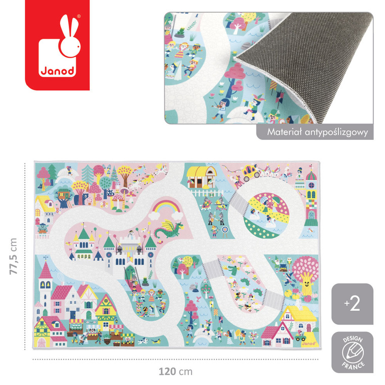 Mata do zabawy z drogą Zaczarowane królestwo Cross Roads 2+ Janod - obrazek 4