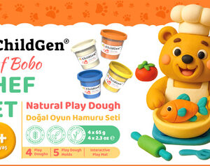 Ciastolina zestaw 4 ciastoliny, foremki, mata ChildGen