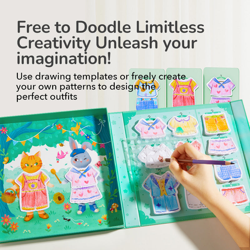 Kolorowanka i przebieranka 2w1 – Leśni znajomi MIDEER - obrazek 3