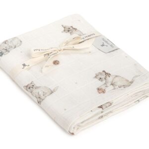 Otulacz bambusowo - muślinowy 120x120 KITTENS MEMI