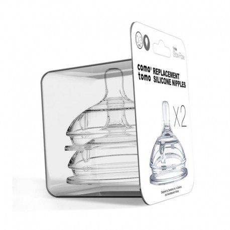 Smoczki antykolkowe silikonowe WYBIERZ SZYBKOŚĆ 2 PACK COMOTOMO - obrazek 2