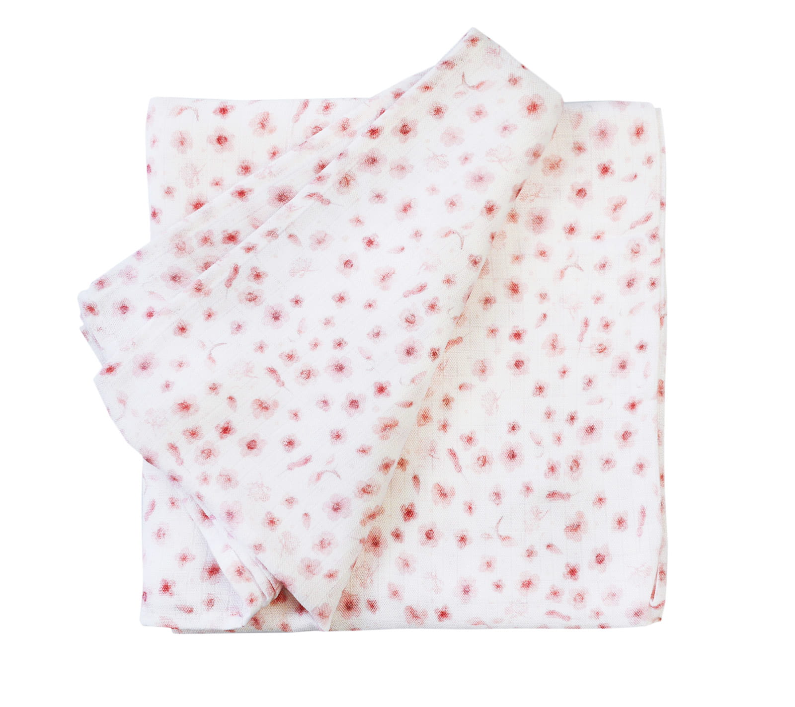 Otulacz muślinowy 100x100 Kwiaty róż LULLALOVE - obrazek 3