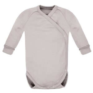 Body z długim rękawem - jasny szary POOFI