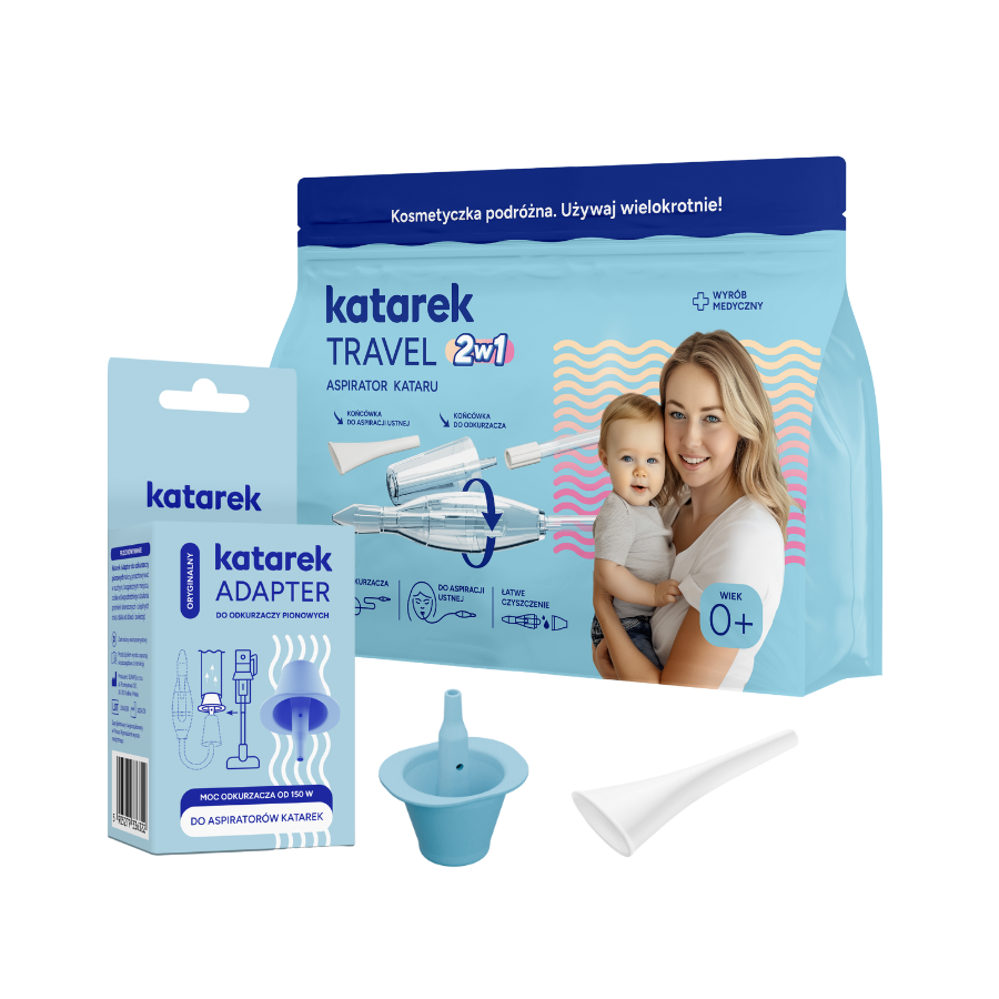 Zestaw Katarek Travel 2w1 + Adapter do odkurzaczy pionowych