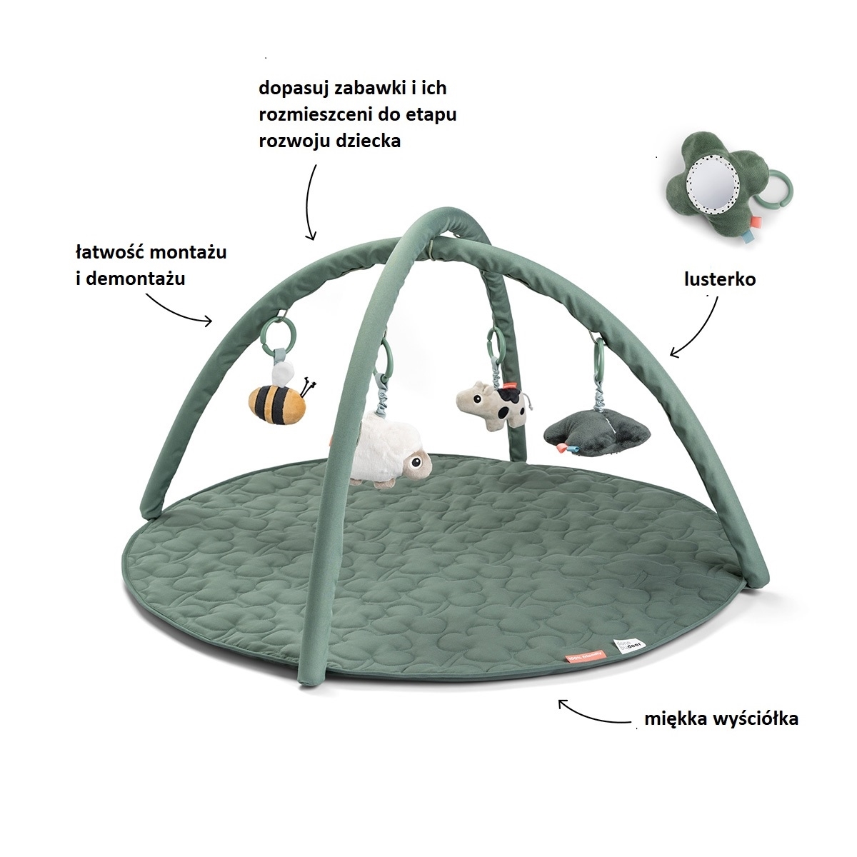 MATA EDUKACYJNA DLA NIEMOWLAKA TINY FARM GREEN DONE BY DEER - obrazek 3