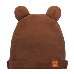 CZAPKA BEANIE BEAR  Z USZAMI MISIA  BRĄZOWA BENNI