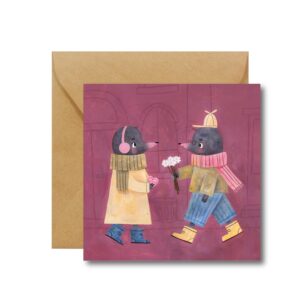 Kartka Zakochane kreciki Hi little