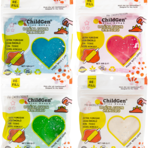 Naturalna ciastolina do zabawy, BROKAT, eko-pack 4 szt. Re-Fill Play Dough ChildGen