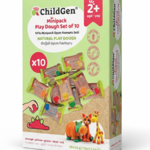 Naturalna ciastolina w saszetkach - 10 saszetek mix kolorów 50g, 2y+ wegańska 10x50g ChildGen