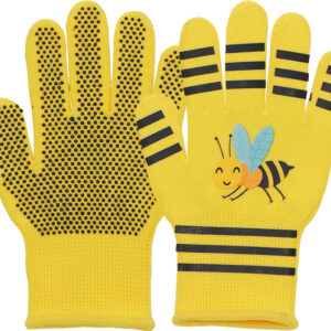 Dziecięce rękawiczki ogrodowe "Pszczółki" zestaw żółty z pszczołą