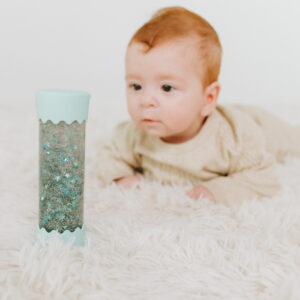 Sensoryczna butelka dla niemowląt SOFT MINT 0+ wyciszająca, przepływowa, zamknięta Jellystone