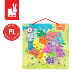 Puzzle magnetyczne Mapa Polski 69 magnesów 7+ Janod