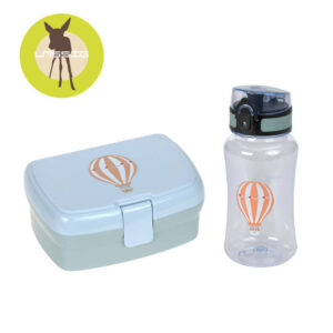 Zestaw na lunch Lunchbox + Tritanowa butelka - bidon 460 ml Tiny Drivers Balon Lassig