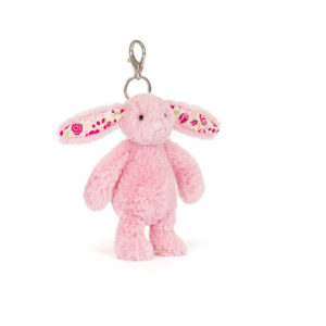 Breloczek Króliczek Różowy z Kwiecistymi Uszami 18 cm JELLYCAT
