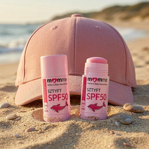 Sztyft przeciwsłoneczny SPF 50 od 1. dnia życia - kolory -MOMME - obrazek 6