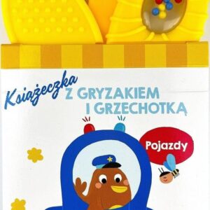 Książeczka z gryzakiem i grzechotką. Pojazdy