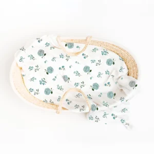 Otulacz/kocyk bambusowy BLUE FLOWERS Layette