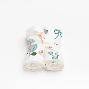 Pieluszki bambusowe 2 szt. BLUE FLOWERS Layette